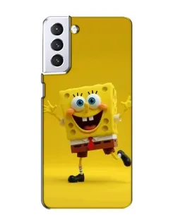 Чехол для Samsung Galaxy S21 с картинкой «Позитивный Губка Боб»