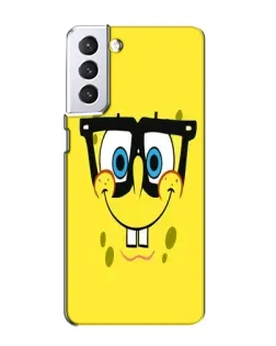 Чехол для Samsung Galaxy S21 с картинкой «Минималистичный Спанч Боб»