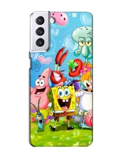 Чехол для Samsung Galaxy S21 с картинкой «Губка Боб и друзья»