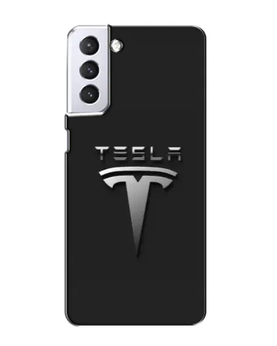 Чохол для Samsung Galaxy S21 з картинкою «Сталевий логотип Tesla» Чохол для Samsung Galaxy S21 з картинкою «Сталевий логотип Tesla»