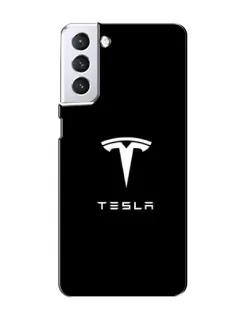 Чохол для Samsung Galaxy S21 з картинкою «Tesla White Logo» Чохол для Samsung Galaxy S21 з картинкою «Tesla White Logo»