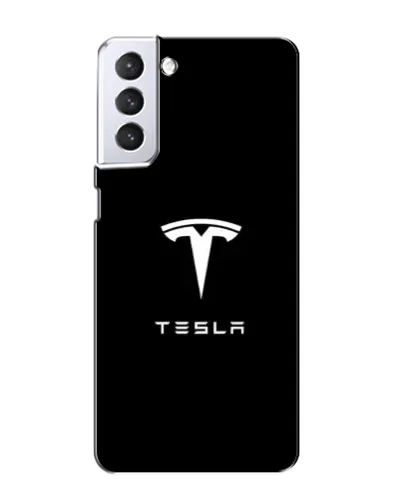 Чохол для Samsung Galaxy S21 з картинкою «Tesla White Logo» Чохол для Samsung Galaxy S21 з картинкою «Tesla White Logo»