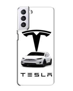 Чохол для Samsung Galaxy S21 з картинкою «Tesla White Style» Чохол для Samsung Galaxy S21 з картинкою «Tesla White Style»