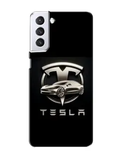 Чохол для Samsung Galaxy S21 з картинкою «Tesla — срібне авто» Чохол для Samsung Galaxy S21 з картинкою «Tesla — срібне авто»