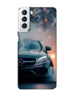 Чехол для Samsung Galaxy S21 с картинкой «Mercedes — ночной город»