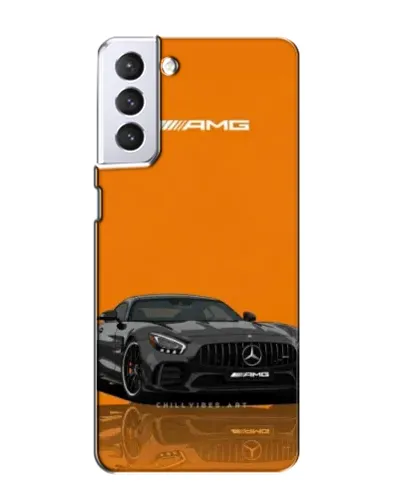 Чохол для Samsung Galaxy S21 з картинкою «Помаранчевий Mercedes AMG»