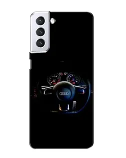 Чехол для Samsung Galaxy S21 с картинкой «Салон Audi — руль» Чехол для Samsung Galaxy S21 с картинкой «Салон Audi — руль»