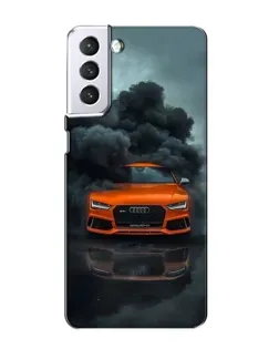Чехол для Samsung Galaxy S21 с картинкой «Audi в облаках дыма» Чехол для Samsung Galaxy S21 с картинкой «Audi в облаках дыма»