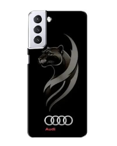 Чехол для Samsung Galaxy S21 с картинкой «Графика — пантера и Audi»