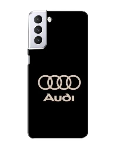 Чехол для Samsung Galaxy S21 с картинкой «Audi — золотой логотип»