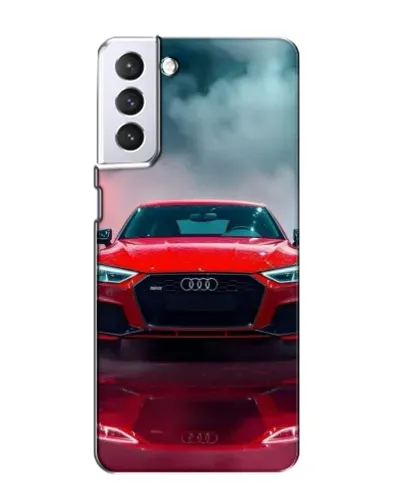 Чехол для Samsung Galaxy S21 с картинкой «Audi RS — красный стиль»