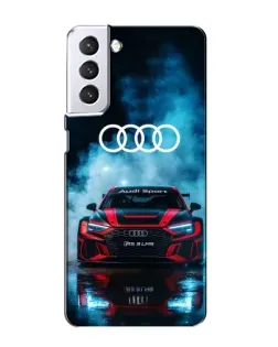Чехол для Samsung Galaxy S21 с картинкой «Audi Sport — неон» Чехол для Samsung Galaxy S21 с картинкой «Audi Sport — неон»
