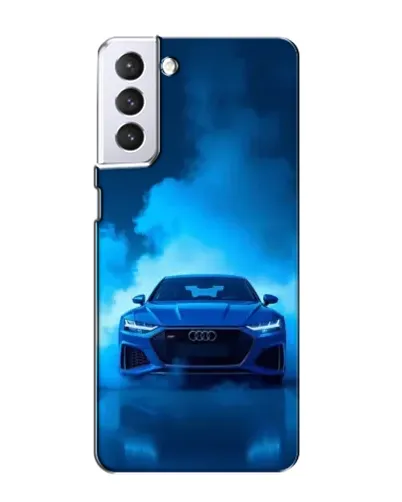 Чехол для Samsung Galaxy S21 с картинкой «Audi — голубая энергия»