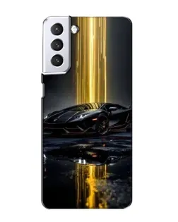 Чехол для Samsung Galaxy S21 с картинкой «Ночной Lamborghini драйв»