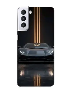 Чехол для Samsung Galaxy S21 с картинкой «Lamborghini золотые линии»
