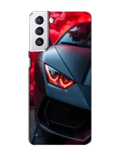 Чехол для Samsung Galaxy S21 с картинкой «Lamborghini красное сияние»