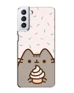 Чехол для Samsung Galaxy S21 с картинкой «Пушин с кексом» Чехол для Samsung Galaxy S21 с картинкой «Пушин с кексом»