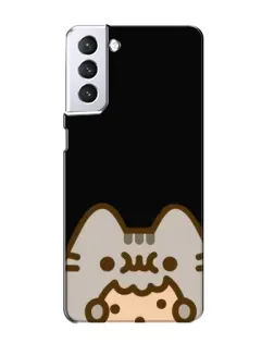 Чехол для Samsung Galaxy S21 с картинкой «Пушин на черном» Чехол для Samsung Galaxy S21 с картинкой «Пушин на черном»