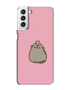 Чехол для Samsung Galaxy S21 с картинкой «Pusheen сердце» Чехол для Samsung Galaxy S21 с картинкой «Pusheen сердце»