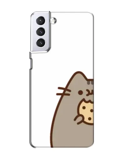 Чехол для Samsung Galaxy S21 с картинкой «Пушин с печеньем» Чехол для Samsung Galaxy S21 с картинкой «Пушин с печеньем»