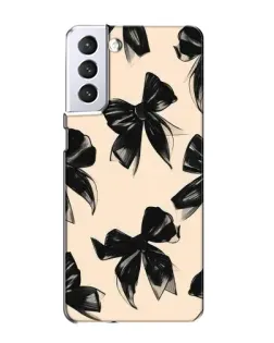Чехол для Samsung Galaxy S21 с картинкой «Паттерн черные банты» Чехол для Samsung Galaxy S21 с картинкой «Паттерн черные банты»
