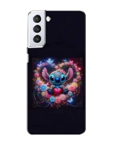 Чехол для Samsung Galaxy S21 с картинкой «Stitch в цветах»