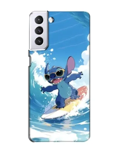 Чехол для Samsung Galaxy S21 с картинкой «Стич на волне»