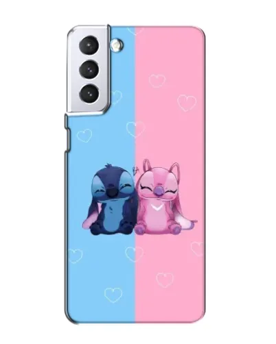 Чехол для Samsung Galaxy S21 с картинкой «Stitch и Angel Love»