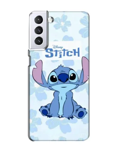 Чехол для Samsung Galaxy S21 с картинкой «Stitch среди цветов»