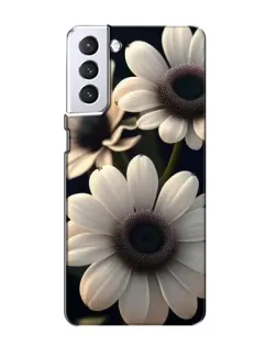 Чехол для Samsung Galaxy S21 с картинкой «Белые маргаритки макро» Чехол для Samsung Galaxy S21 с картинкой «Белые маргаритки макро»