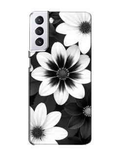 Чехол для Samsung Galaxy S21 с картинкой «Монохромные астры» Чехол для Samsung Galaxy S21 с картинкой «Монохромные астры»