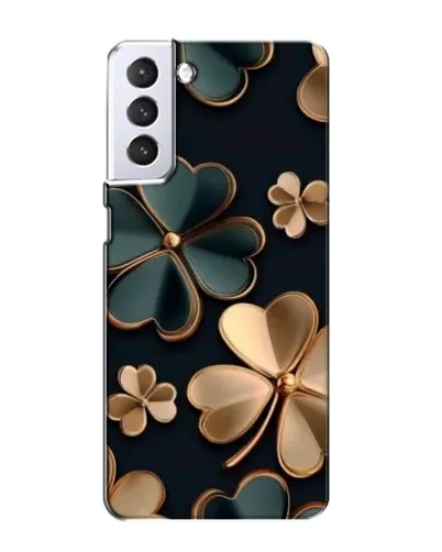 Чехол для Samsung Galaxy S21 с картинкой «Клевер в золоте»