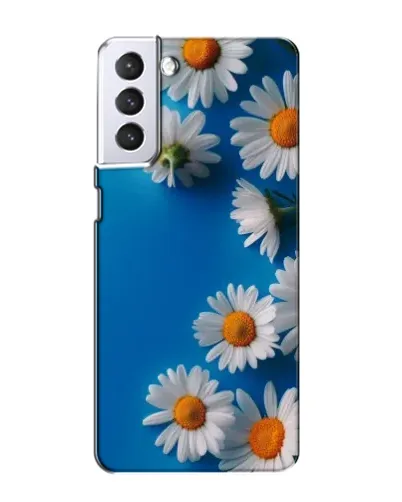 Чехол для Samsung Galaxy S21 с картинкой «Белоснежные маргаритки»