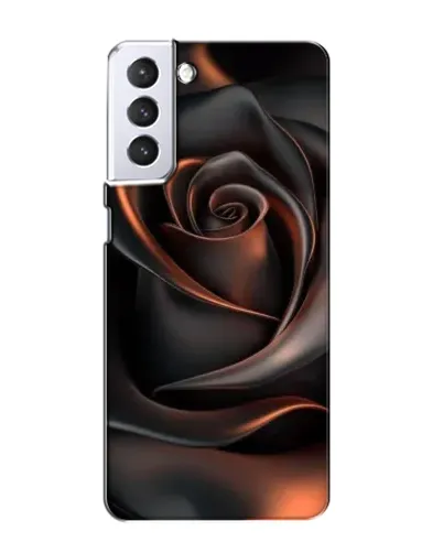 Чехол для Samsung Galaxy S21 с картинкой «Шелковая черная роза»