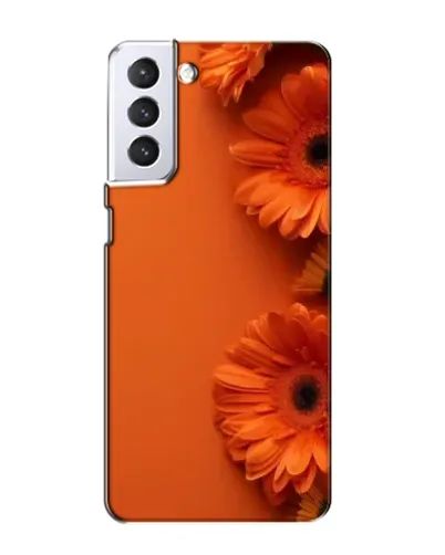 Чехол для Samsung Galaxy S21 с картинкой «Оранжевые герберы»
