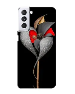 Чехол для Samsung Galaxy S21 с картинкой «Серебряный фантазийный цветок» Чехол для Samsung Galaxy S21 с картинкой «Серебряный фантазийный цветок»