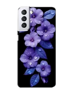 Чехол для Samsung Galaxy S21 с картинкой «Фиолетовые цветы с росою» Чехол для Samsung Galaxy S21 с картинкой «Фиолетовые цветы с росою»