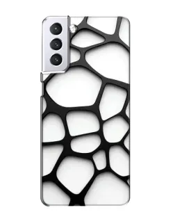 Чехол для Samsung Galaxy S21 с картинкой «Белая объемная сетка» Чехол для Samsung Galaxy S21 с картинкой «Белая объемная сетка»