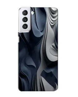 Чехол для Samsung Galaxy S21 с картинкой «Объемные синие складки» Чехол для Samsung Galaxy S21 с картинкой «Объемные синие складки»