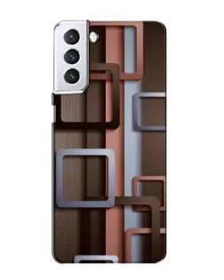 Чехол для Samsung Galaxy S21 с картинкой «Коричневые объемные квадраты» Чехол для Samsung Galaxy S21 с картинкой «Коричневые объемные квадраты»