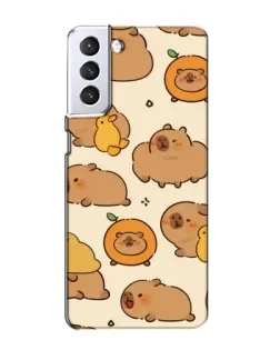 Чехол для Samsung Galaxy S21 с картинкой «Капибары с апельсинами» Чехол для Samsung Galaxy S21 с картинкой «Капибары с апельсинами»