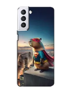 Чехол для Samsung Galaxy S21 с картинкой «Капи-мен супергерой» Чехол для Samsung Galaxy S21 с картинкой «Капи-мен супергерой»
