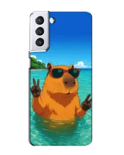 Чехол для Samsung Galaxy S21 с картинкой «Морская капибара» Чехол для Samsung Galaxy S21 с картинкой «Морская капибара»