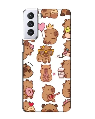 Чехол для Samsung Galaxy S21 с картинкой «Стикерпак с капибарами» Чехол для Samsung Galaxy S21 с картинкой «Стикерпак с капибарами»