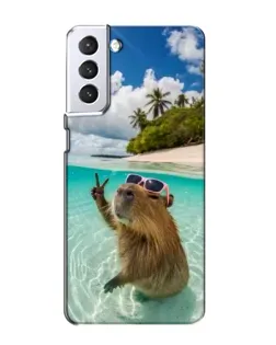 Чехол для Samsung Galaxy S21 с картинкой «Капибара на море» Чехол для Samsung Galaxy S21 с картинкой «Капибара на море»