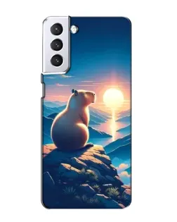 Чехол для Samsung Galaxy S21 с картинкой «Закат солнца с капибарой» Чехол для Samsung Galaxy S21 с картинкой «Закат солнца с капибарой»
