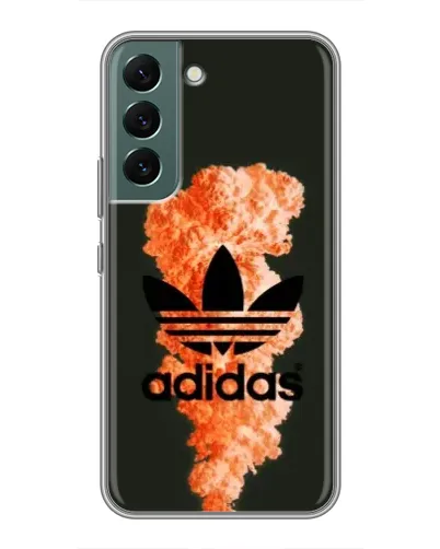 Чехол для Samsung Galaxy S22 Plus с картинкой «Оранжевый дым Adidas»