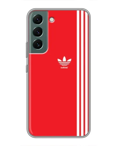 Чехол для Samsung Galaxy S22 Plus с картинкой «Красный минимализм Adidas»