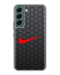 Чохол для Samsung Galaxy S22 Plus з картинкою «Nike — карбонова сітка» Чохол для Samsung Galaxy S22 Plus з картинкою «Nike — карбонова сітка»