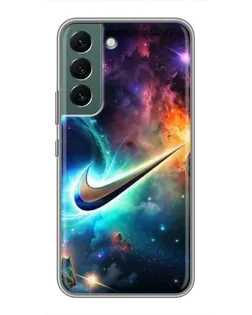 Чехол для Samsung Galaxy S22 Plus с картинкой «Космический Nike Swoosh»
